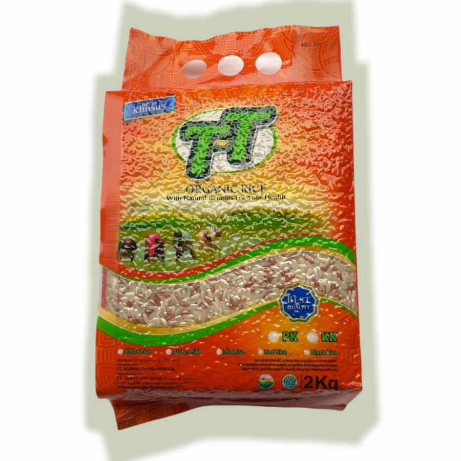 

Beras merah putih Organic tip top 2 Kg/ beras organik tip top