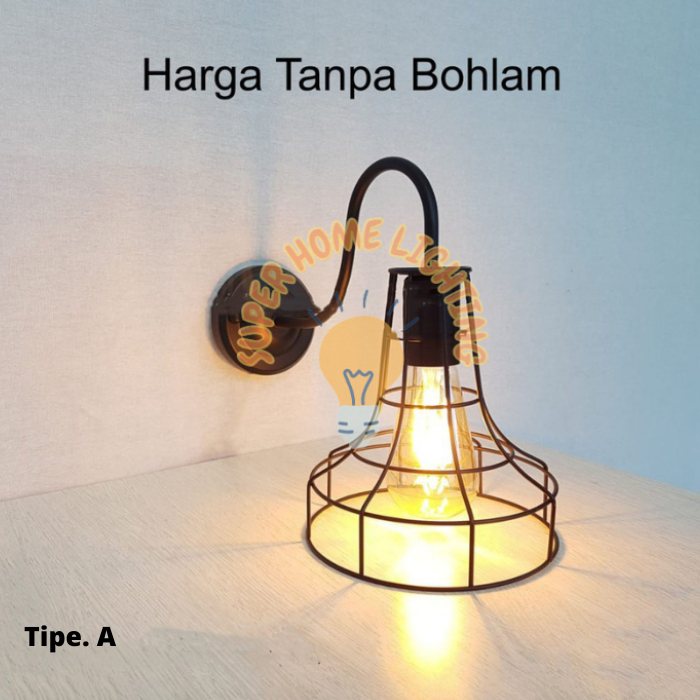 lampu dinding vintage hias indoor retro dekorasi kafe TY