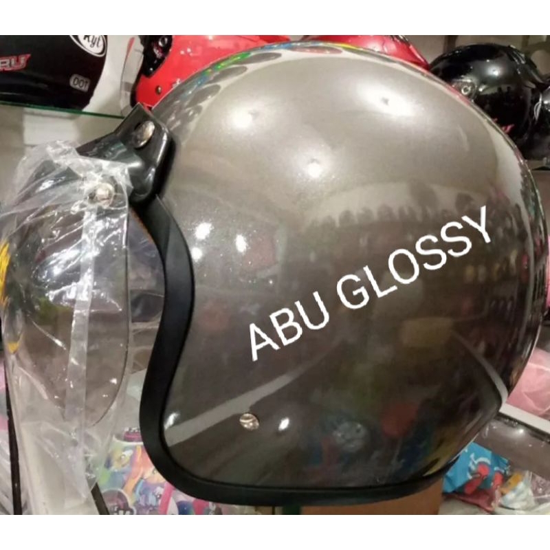 HELM MURAH, HELM HALF FACE BOGO POLOS GAYA RETRO KUALITAS BAGUS TERJAMIN DENGAN UKURAN YG SUPER BIG/