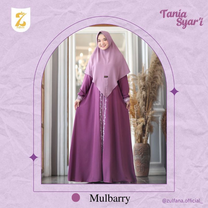 Tania dress by zulfana set khimar