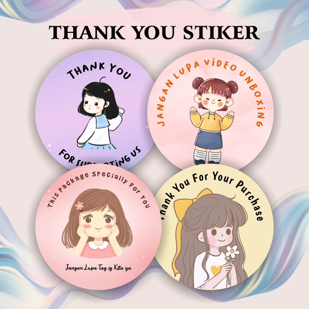 

Sticker Label Thank You Imuet / Sticker Custom / Sticker Ucapan Terima Kasih / Sticker Online Shop Small Business