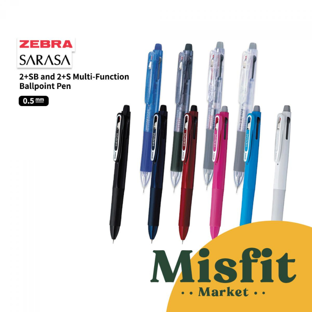 

Zebra Sarasa 2+SB and 2+S Multi Function Ballpoint Pen 0.5 mm Pulpen Fungsi 2S 2SB