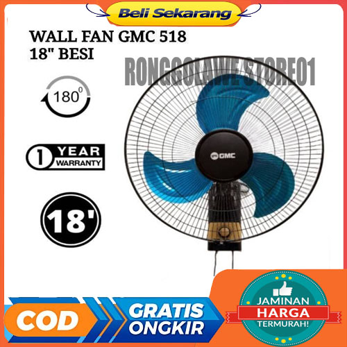 GMC Kipas Angin Dinding Wall Fan GMC 518 - Jumbo Tornado Besi 18 Inch - GMC 518 HARGA DISCON
