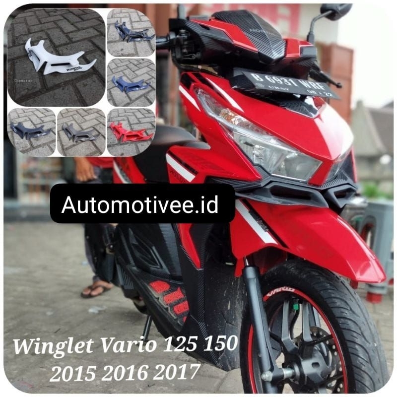 Winglet Vario 125 150 LED 2015 2016 2017 winglet vario Hitam Merah Putih Grey Hitam Doff