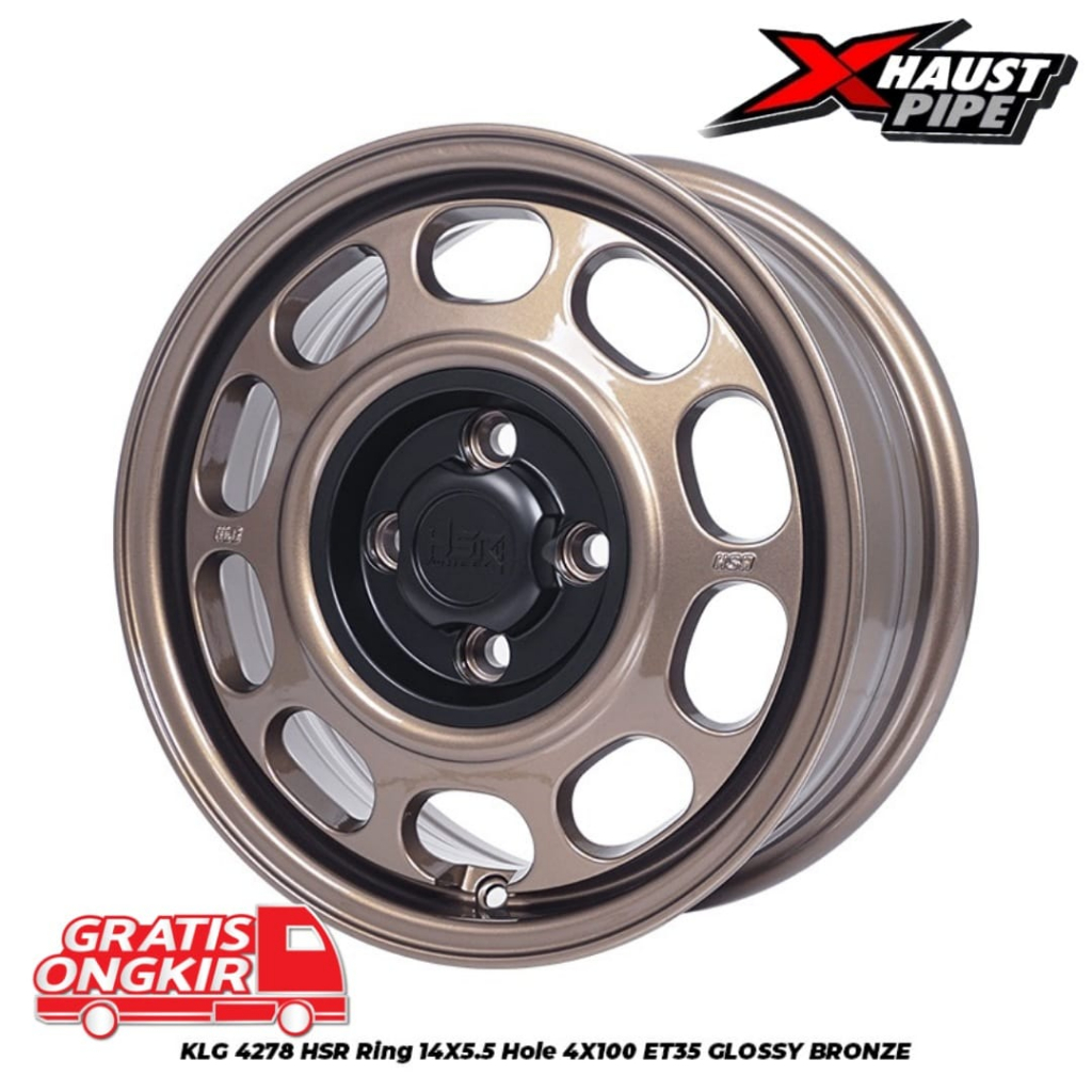 VELG MOBIL MODEL KALENG RING 14 LEBAR 5.5 PCD 4X100 CAKEP BUAT MOBIL WULING AIR EV DLL