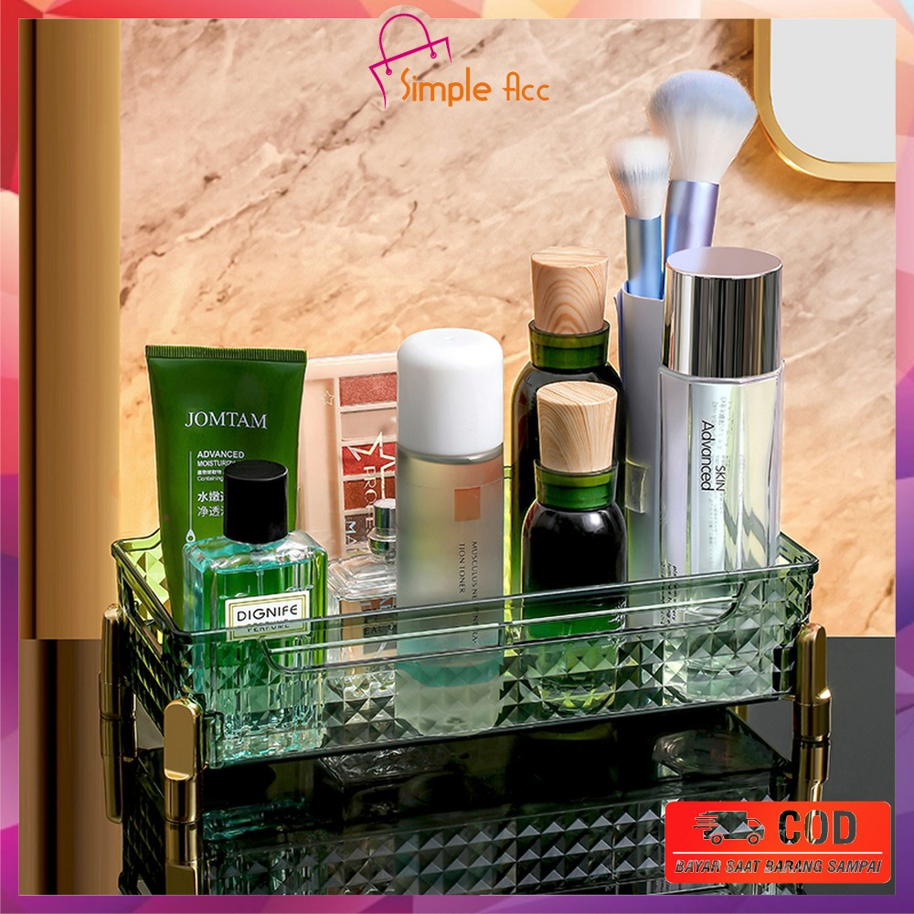 DO-K150 Rak Kosmetik Diamond Organizer Make Up Acrylic / Rak Tempat Alat Kosmetik Rak Penyimpanan Multifungsi