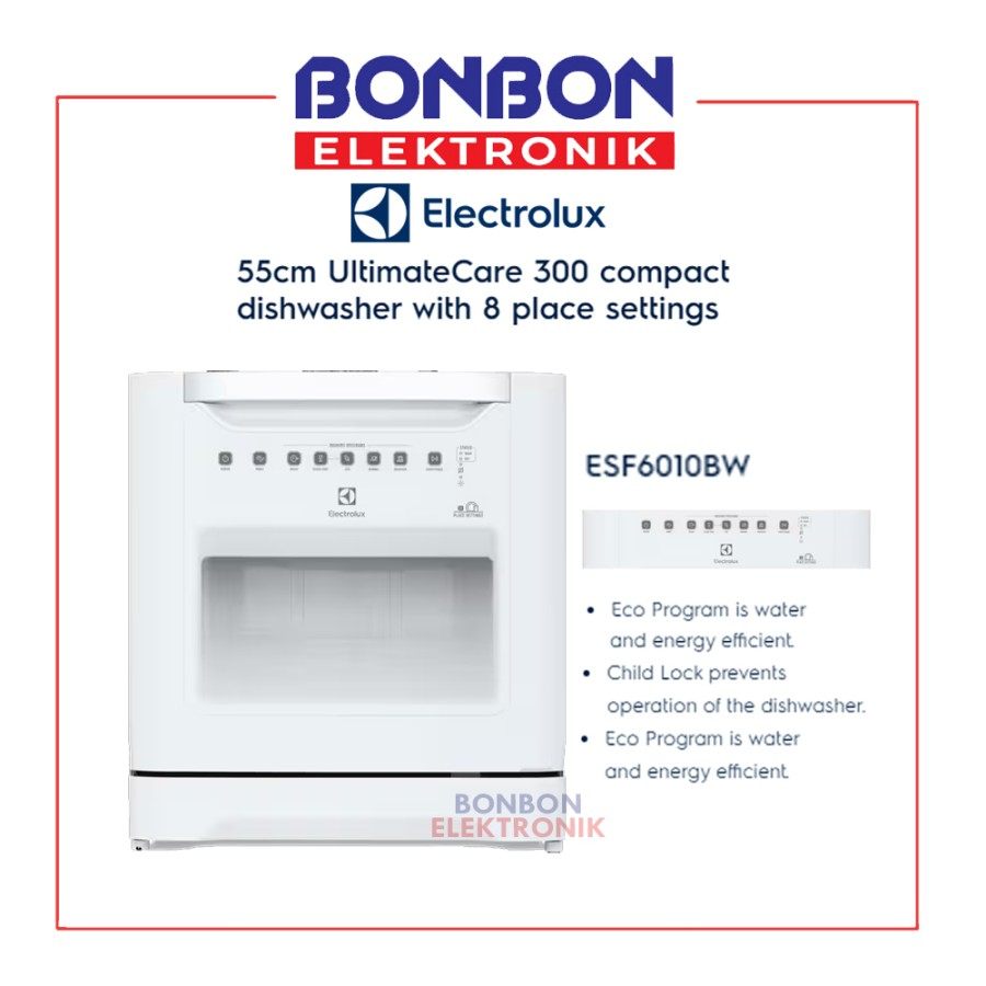 Electrolux Dishwasher ESF6010BW / Mesin Cuci Piring ESF 6010 BW