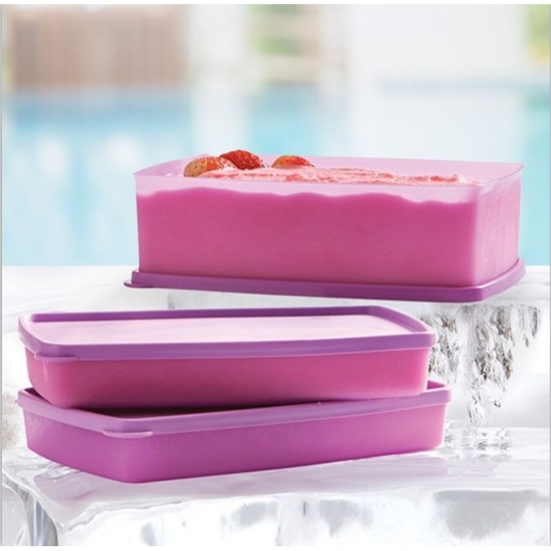 TUPPERWARE FROSTY PAK N STOR SET /KOTAK UNGU/ KOTAK SNACK/ KOTAK MAKANAN