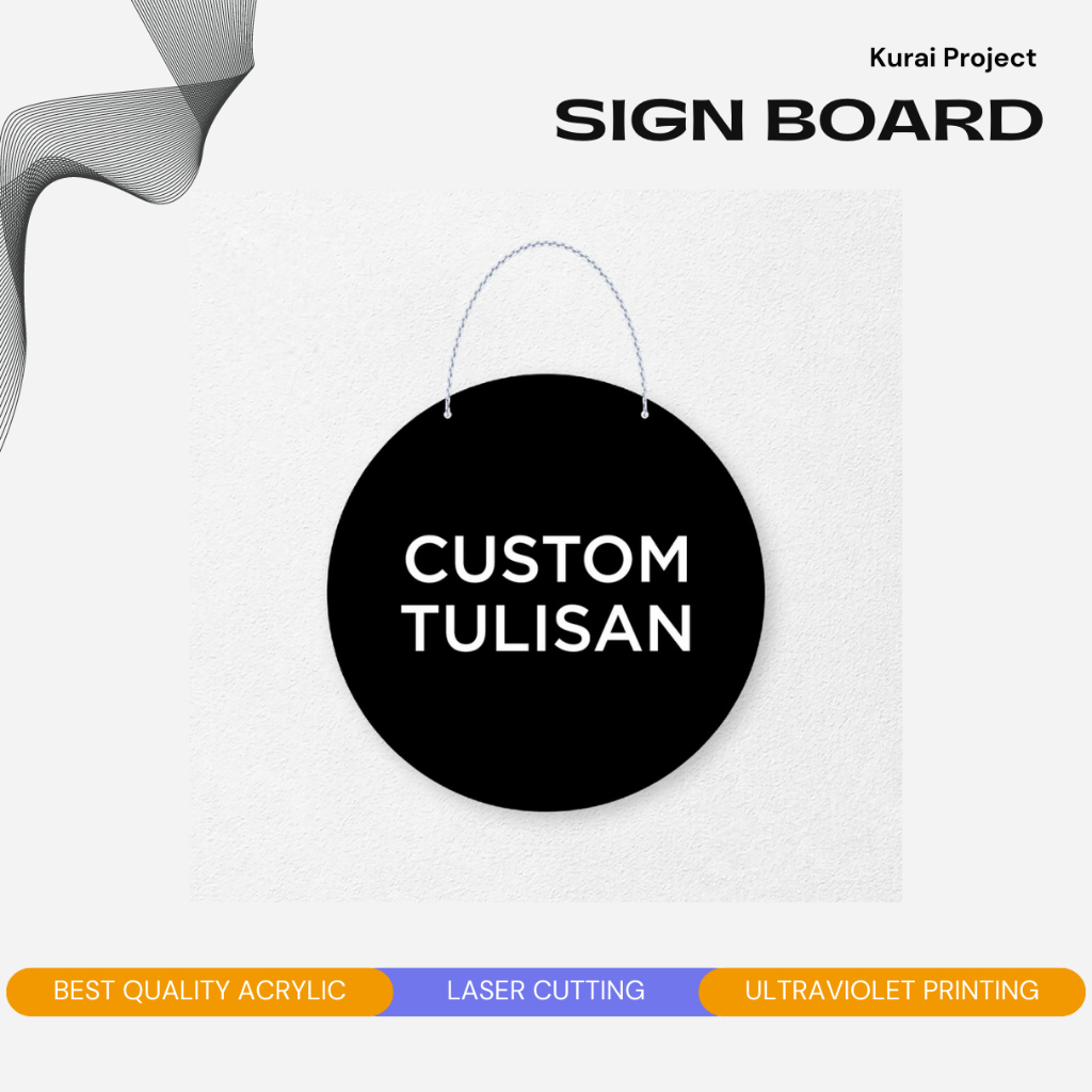 

Akrilik label Papan Gantung Rantai Petunjuk / Akrilik sign board custom / Papan tanda custom