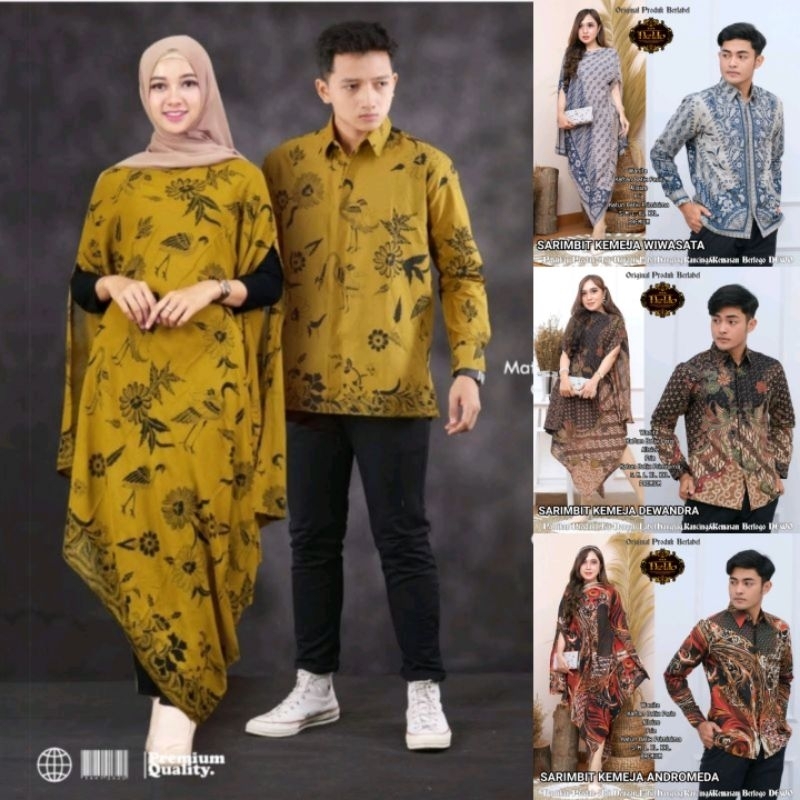 Couple Kaftan Neena Terlaris / Batik solo / Sarimbit Batik Kaftan / Batik Dewo / Kemeja Lengan Panja