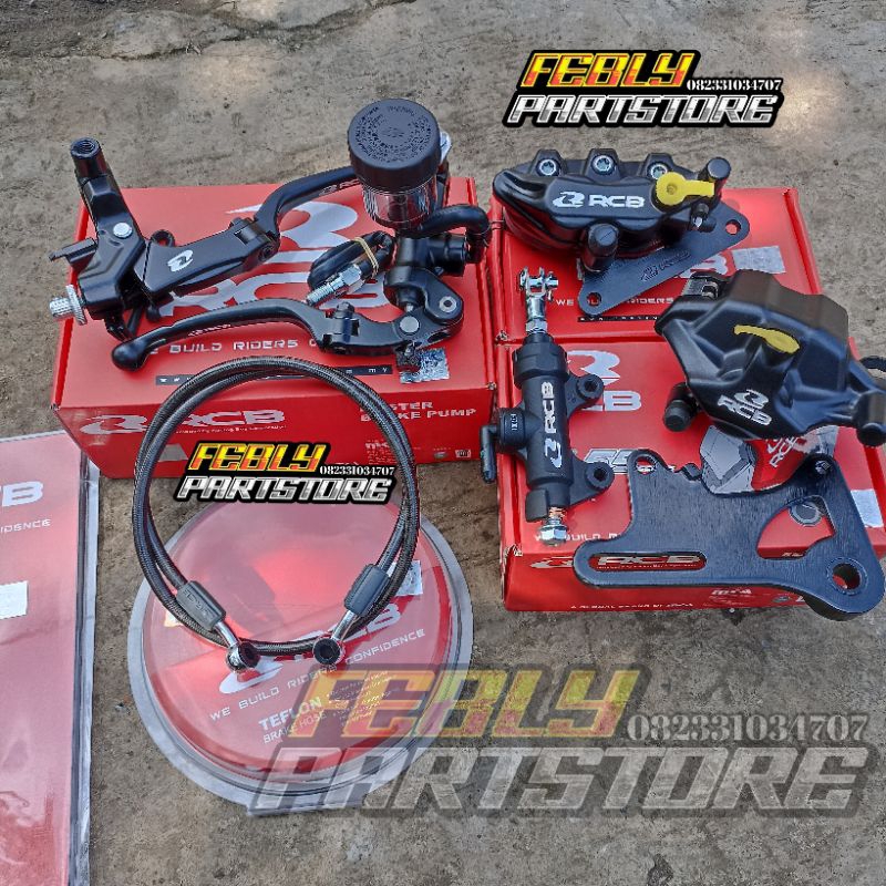 PAKET SET MASTER KALIPER RCB MASTER RCB S1 SET KALIPER DEPAN RCB S SERIES KALIPER BELAKANG RCB S-52 