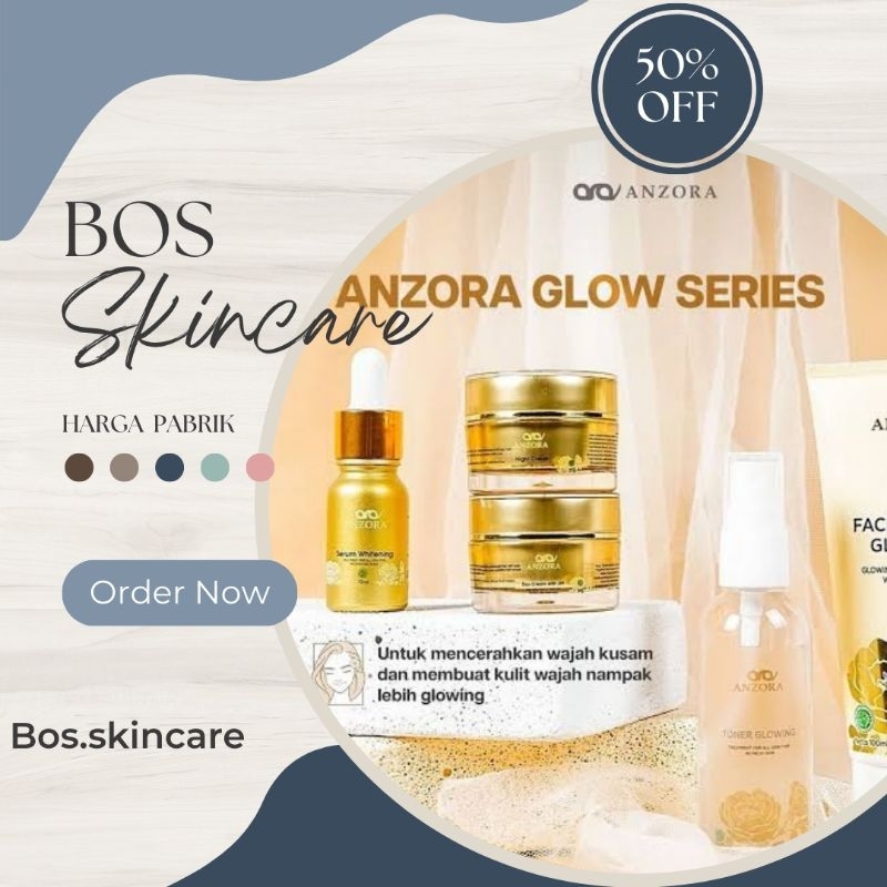 anzora paket glow/ anzora glow/ glow anzora skincare/ paket glow anzora