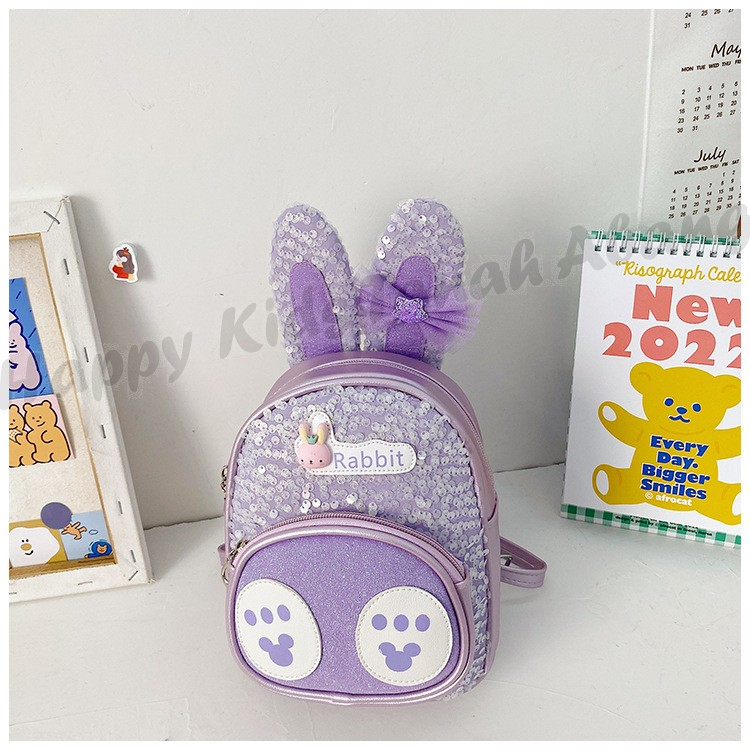 TAS RANSEL ANAK TK LUCU KEKINIAN MOTIF RABBIT TAS MINI ANAK CEWEK IMPORT BERKUALITAS