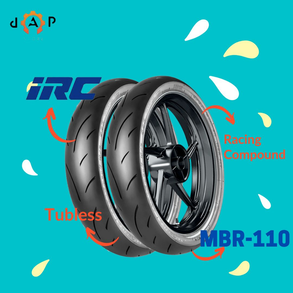 PAKET BAN MOTOR IRC MBR-110 110/70-17 & 120/70-17 SOFT COMPOUND TUBELES