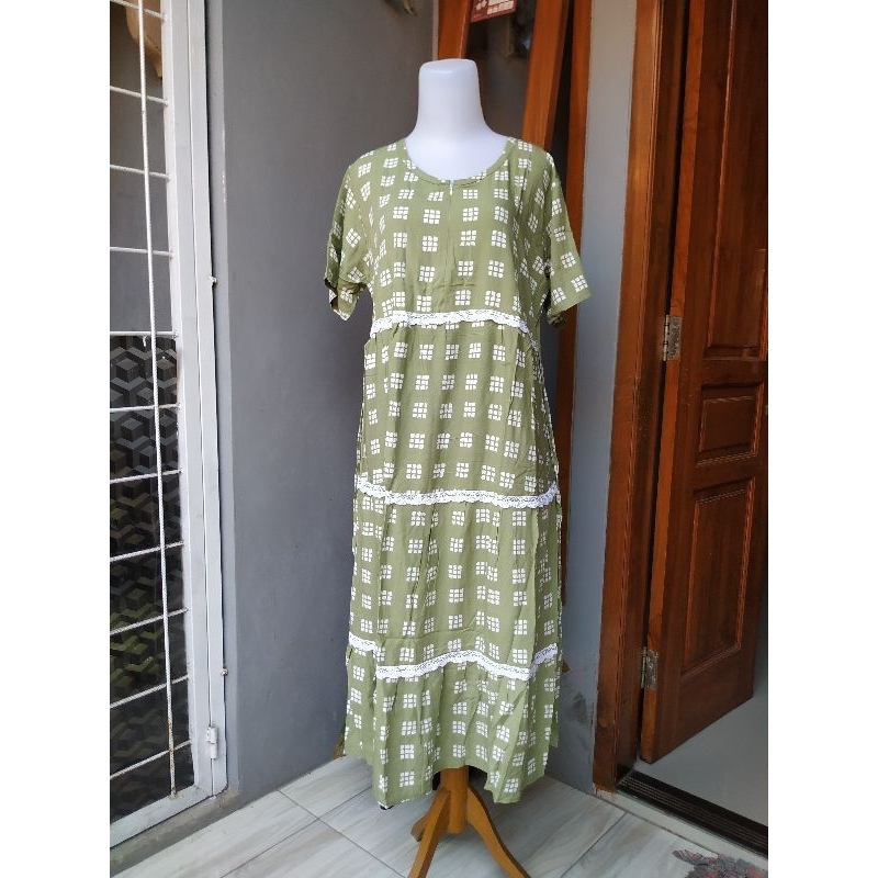 Daster Qonita Salsa Resleting Renda by Qonita