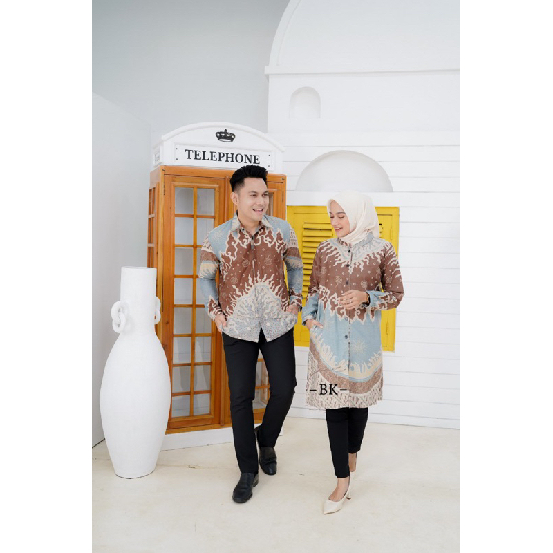 COUPLE TUNIK INARA GREY BROWNIE