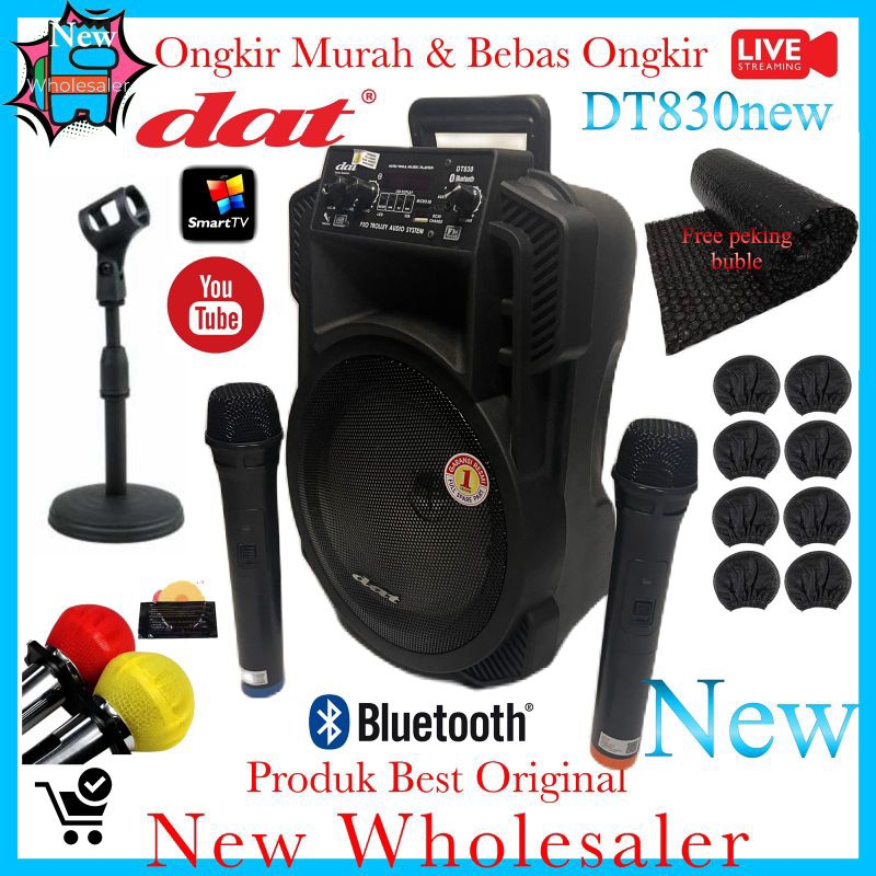 speaker Aktif 8 inch Wireless portable Dat DT830New original garansi