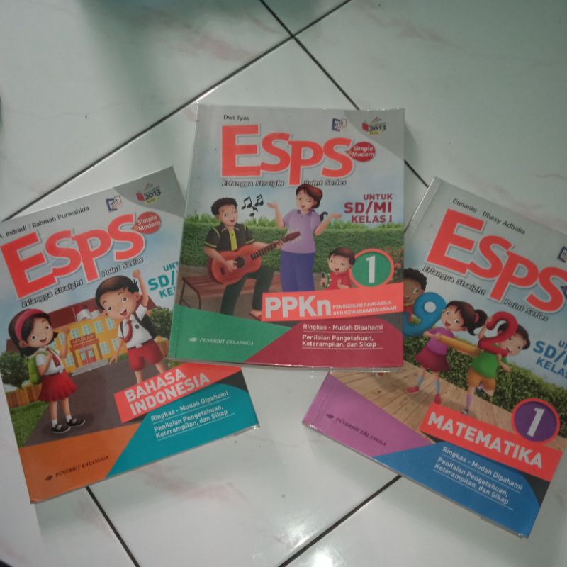 buku esps kelas 1 SD (bahasa Indonesia/PPKn/matematika)
