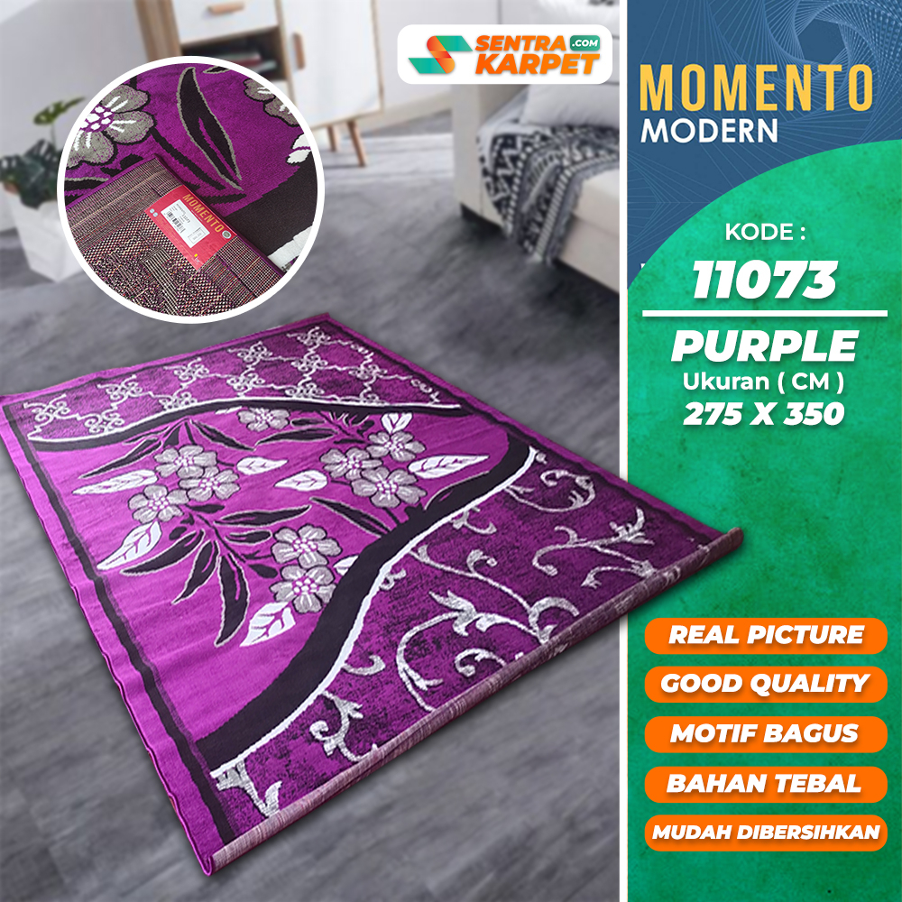 Karpet Rumah Permadani Momento 11073 Purple  Ukuran 275 x 350 - Pusat Grosir Karpet Sentra Karpet