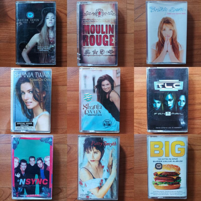 Kaset Pita Marion Raven OST Moulin Rouge Lady Marmalade Shania Twain *NSYNC Various Artists BIG TLC 