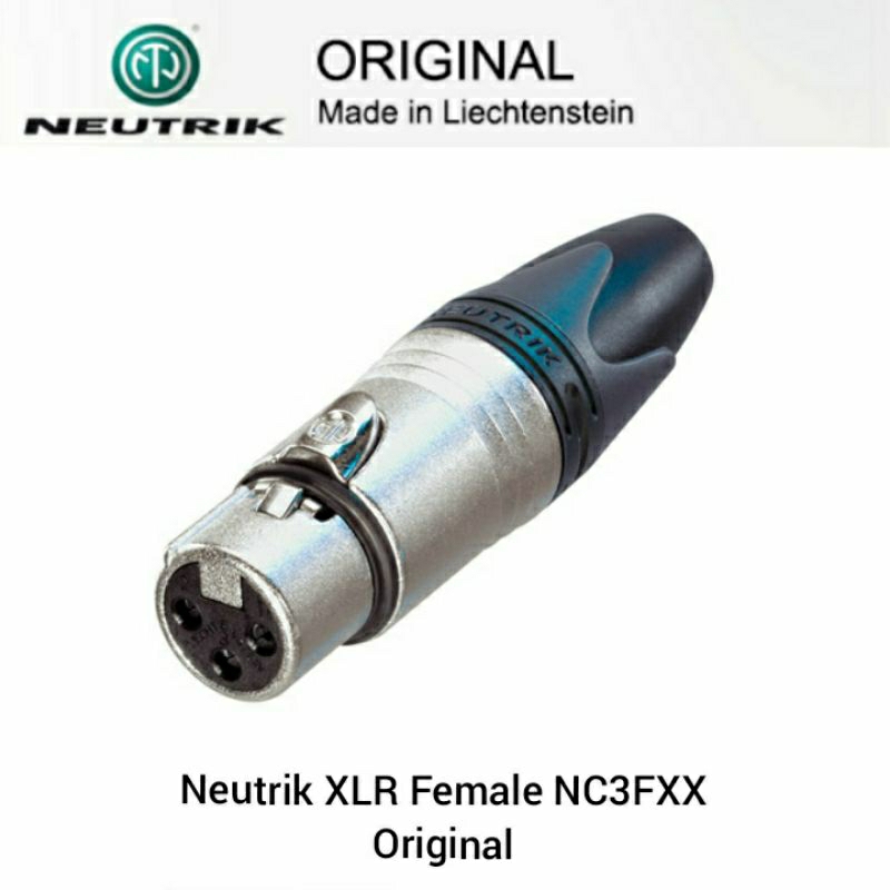 Jack Canon Cewek NEUTRIK XLR Female NC3FXX Original