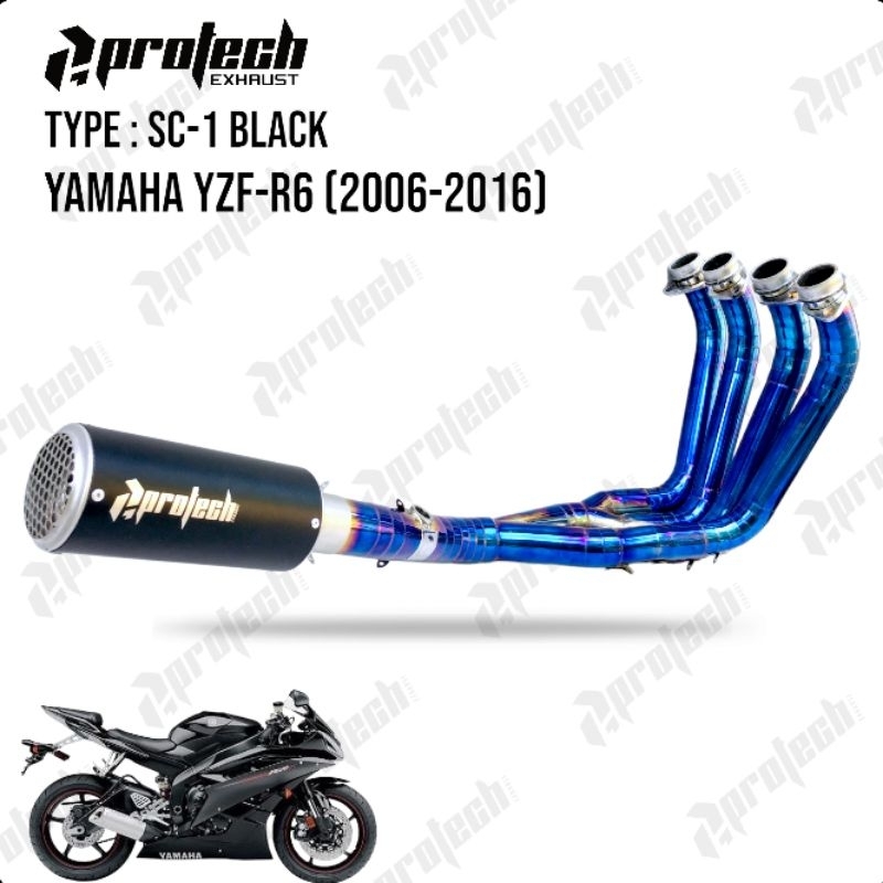 Knalpot Protech for Yamaha YZF R-6 Fullsystem