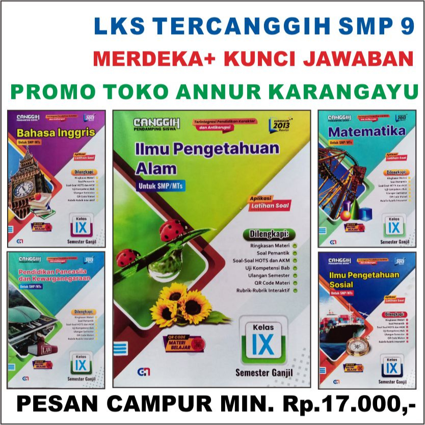 Rukimoo LKS SMP 9 TER CANGGIHPromo * Kunci Jawaban Kelas 9 MODUL CANGGIH Promo K13 Soal Buku Paket 9