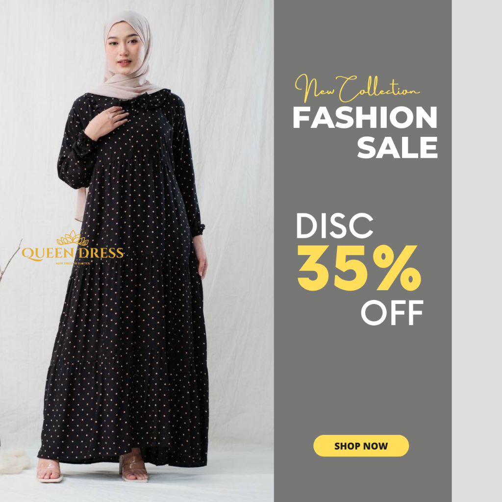 Midi Dress Kondangan Rayon Premium Korean Style Daster Kekinian Baju Gamis Wanita Terbaru