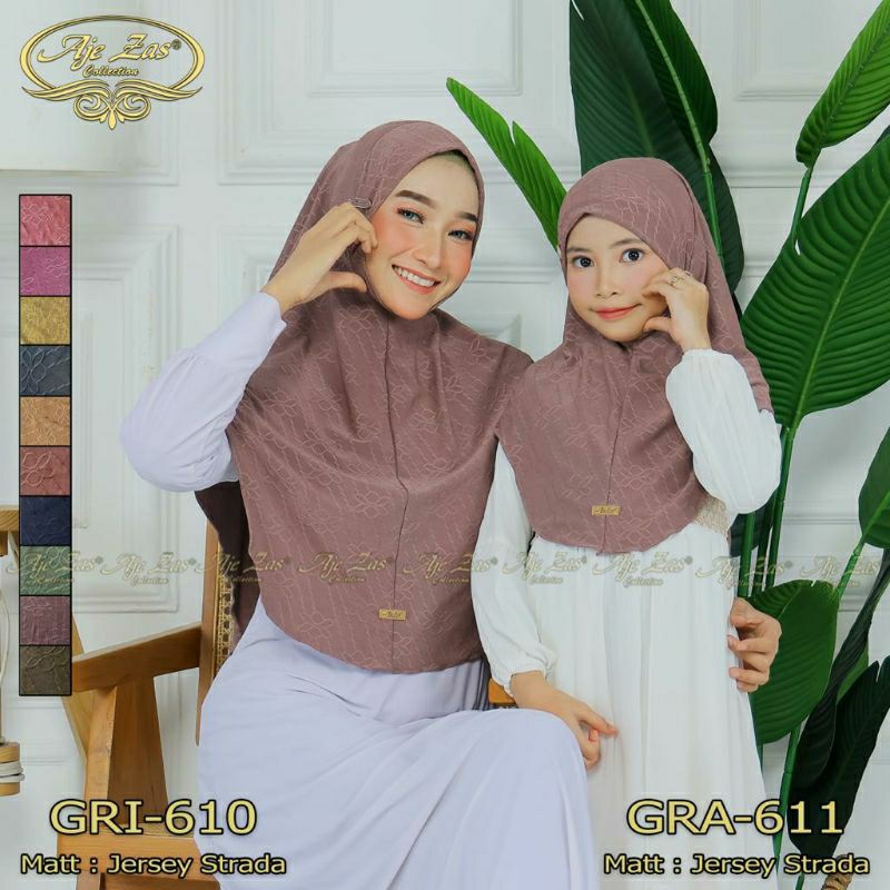 Jilbab Anak Hijab instan jersey GRA-KIDS ori Aje zas Collection
