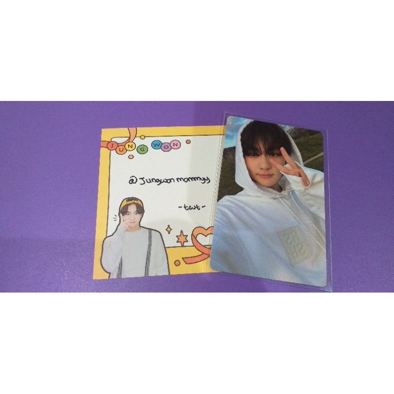 READY PHOTOCARD JUNGWON DARK BLOOD, JUNGWON HOODIE (BACA DES)