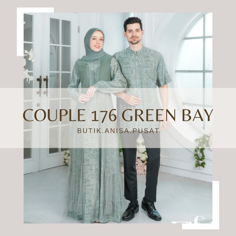 PUSAT - Baju Couple Ethica Couple 176 Green Bay (Koko Kahfi 282, Gamis Kagumi 295)
