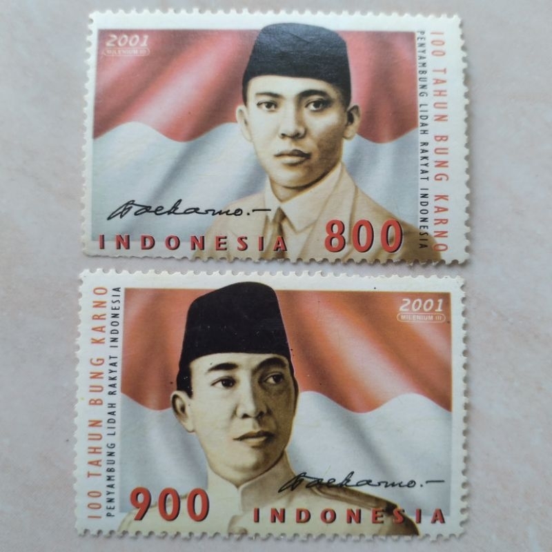 

Prangko Perangko Jadul 100 Tahun Bung Karno 2001 - Mint 2 Pcs - YN388