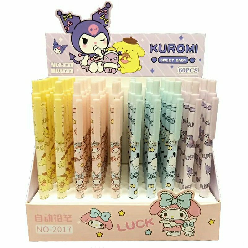 

Mechanical Pencil Pensil mekanik 0.5 Sanrio Kawai lucu Kuromi ; Pompompurin ; Pochacco ; Melody