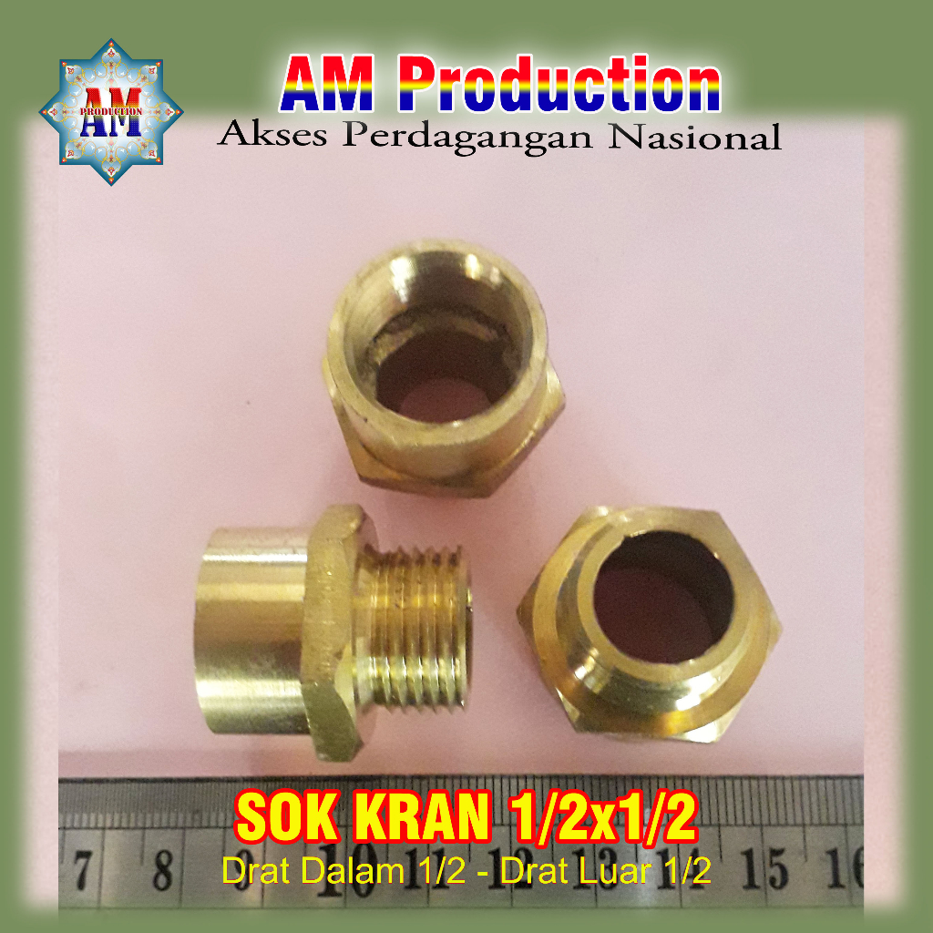 Sok Kran 1/2x1/2 Perlengkapan Keran Air