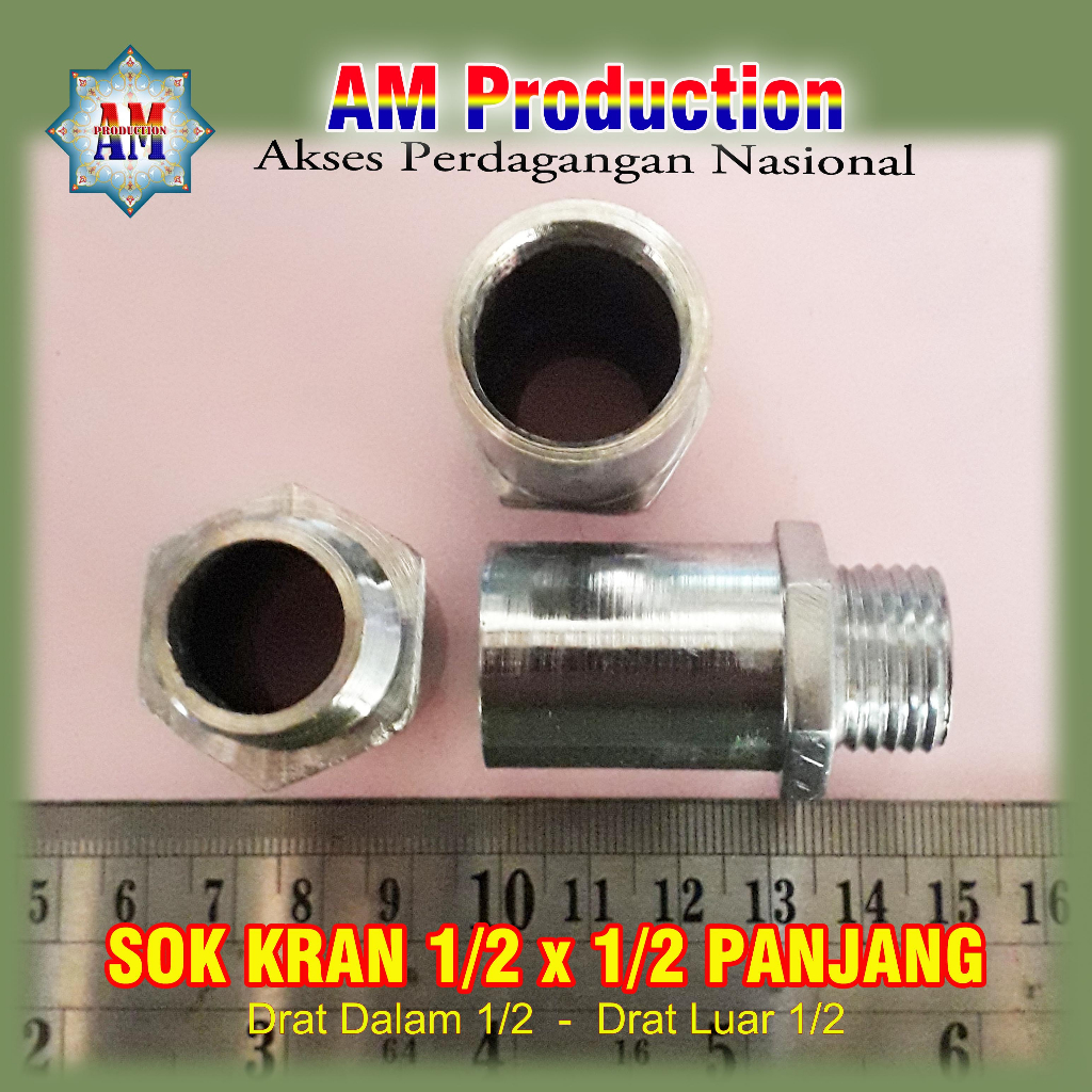 Sok Kran 1/2x1/2 Panjang Perlengkapan Keran Air