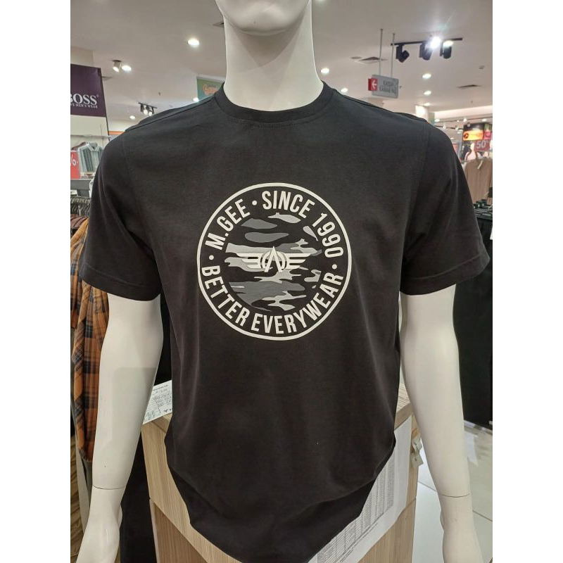 T-SHIRT KAOS M.GEE PRIA ORIGINAL HITAM PROMO