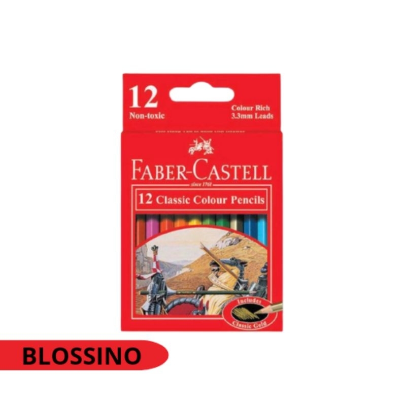 

BLOSSINO - Faber Castell pensil warna classic isi 12 pendek