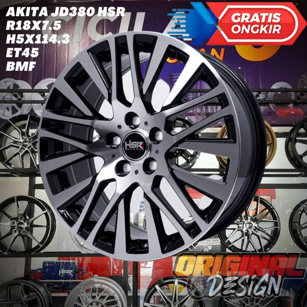 Velg Mobil Alphard , Innova , Harier , Voxy , Ring 18 R18 Black Polish