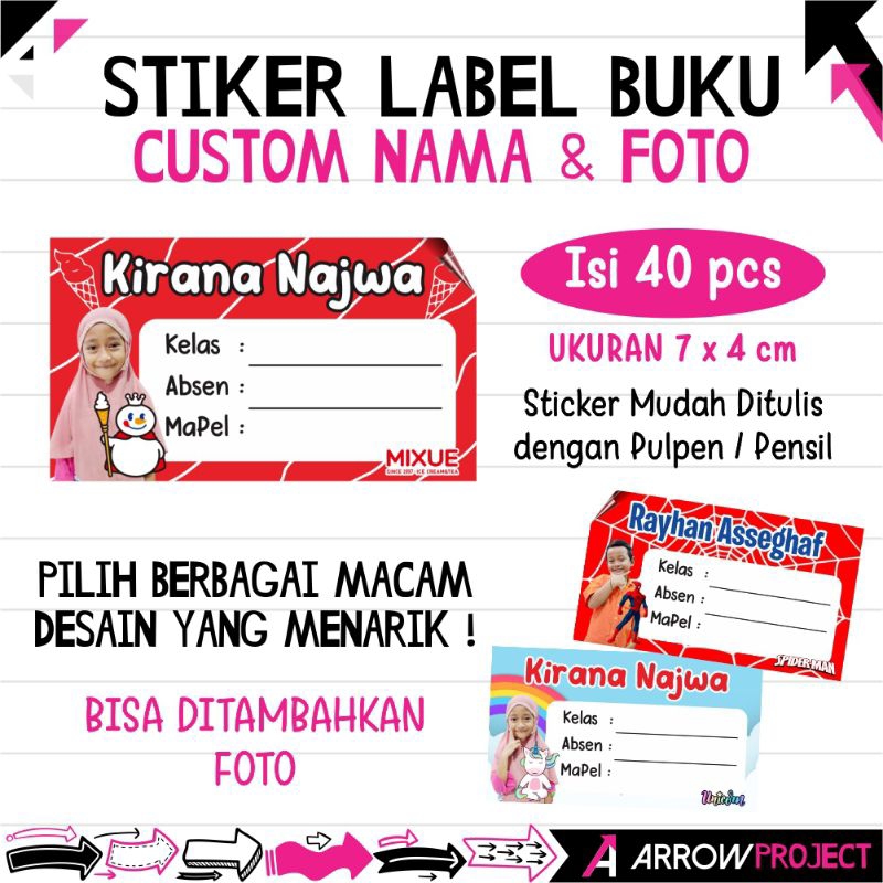 

STIKER LABEL BUKU CUSTOM NAMA & FOTO