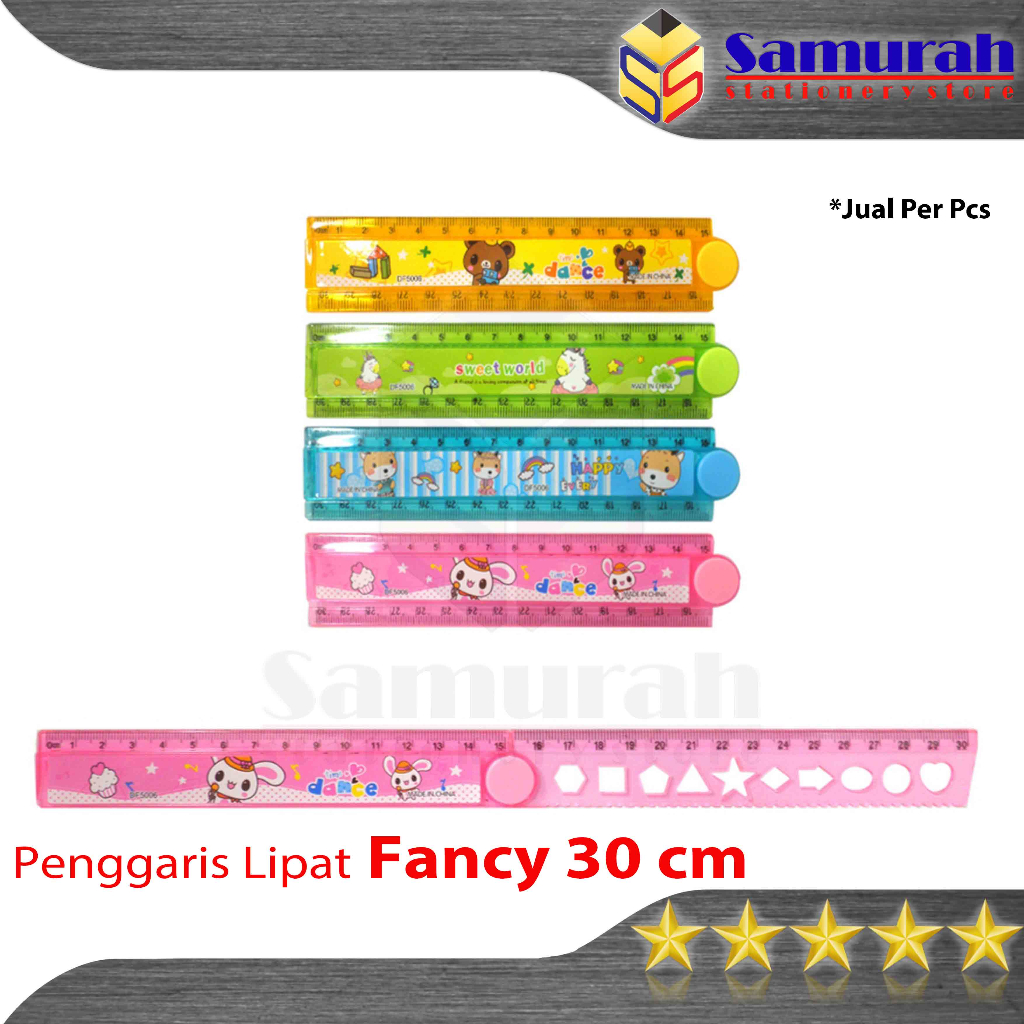 

Penggaris Lipat 30 cm Motif Lucu / Glass Ruler Fancy 1 Pcs / Garisan Mistar Praktis