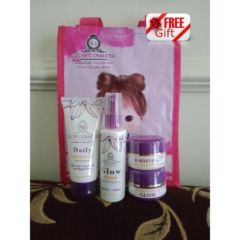 RCB glow cosmetic paket reguler + night cream