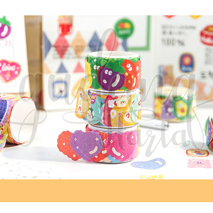 

Stiker Washi Roll Cute Sticker Motif Full Color Lucu Unik DIY Scrapbook GH 303618