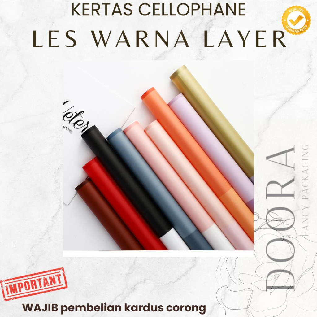 

[Doora] Kertas Cellophane Buket Bunga Les Warna Layer