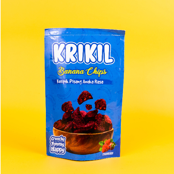 

Krikil Banana Chips Keripik Pisang Aneka Rasa Strawberry Snack Cemilan Pisang