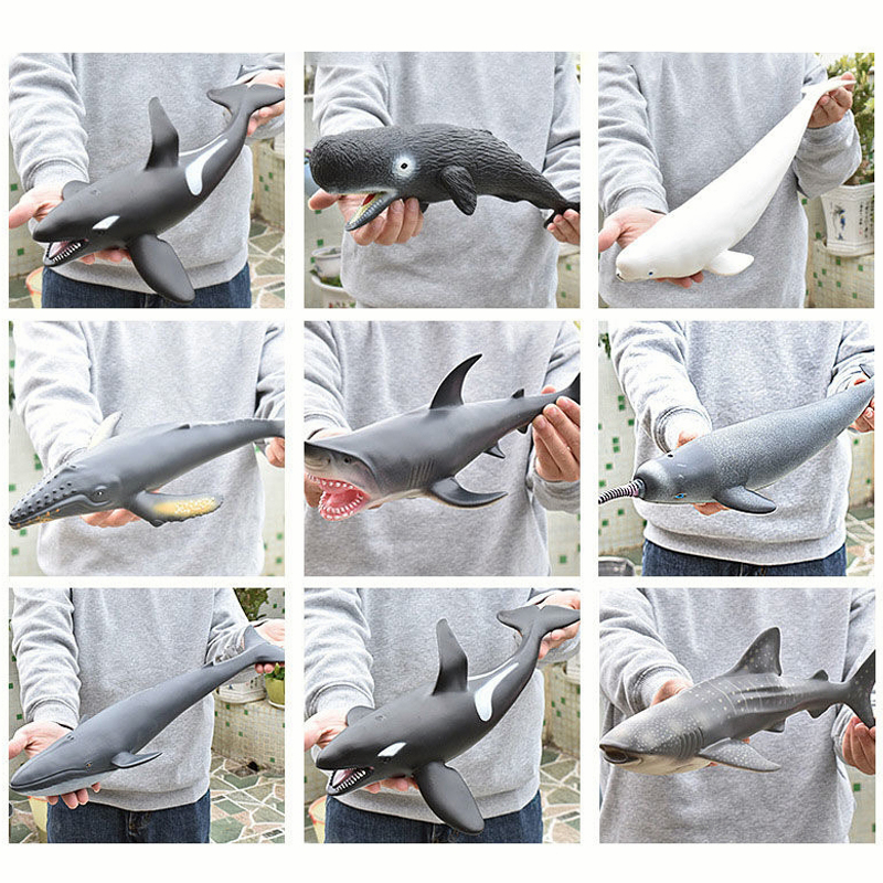 Readymainan hewan laut karet mainan hewan hewan laut mainan ikan laut mainan hiu lumba-lumba segel