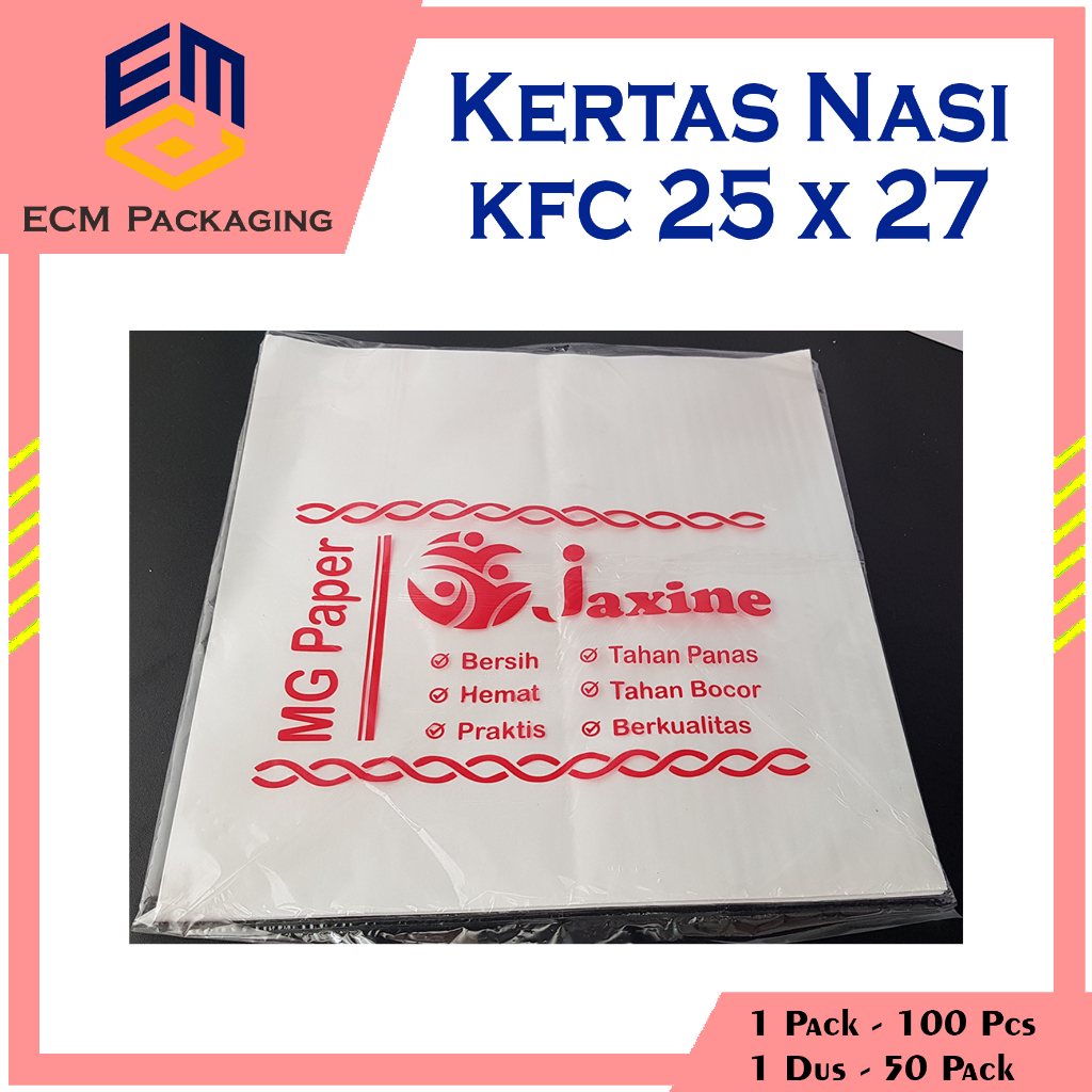 

KERTAS NASI KFC / KERTAS PEMBUNGKUS NASI / KERTAS BURGER / KERTAS KEBAB
