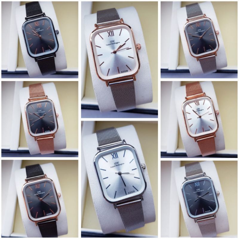 [COD] NEW JAM TANGAN WANITA FASHION DW STAINLESS FASHION DISPLAY ANALOG