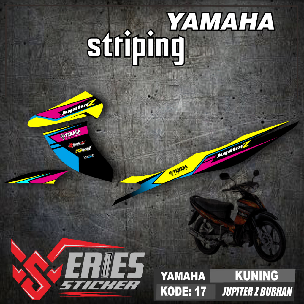 (cod) Sticker striping YAMAHA JUPITER Z BURHAN VARIASI MOTOR HOLOGRAM
