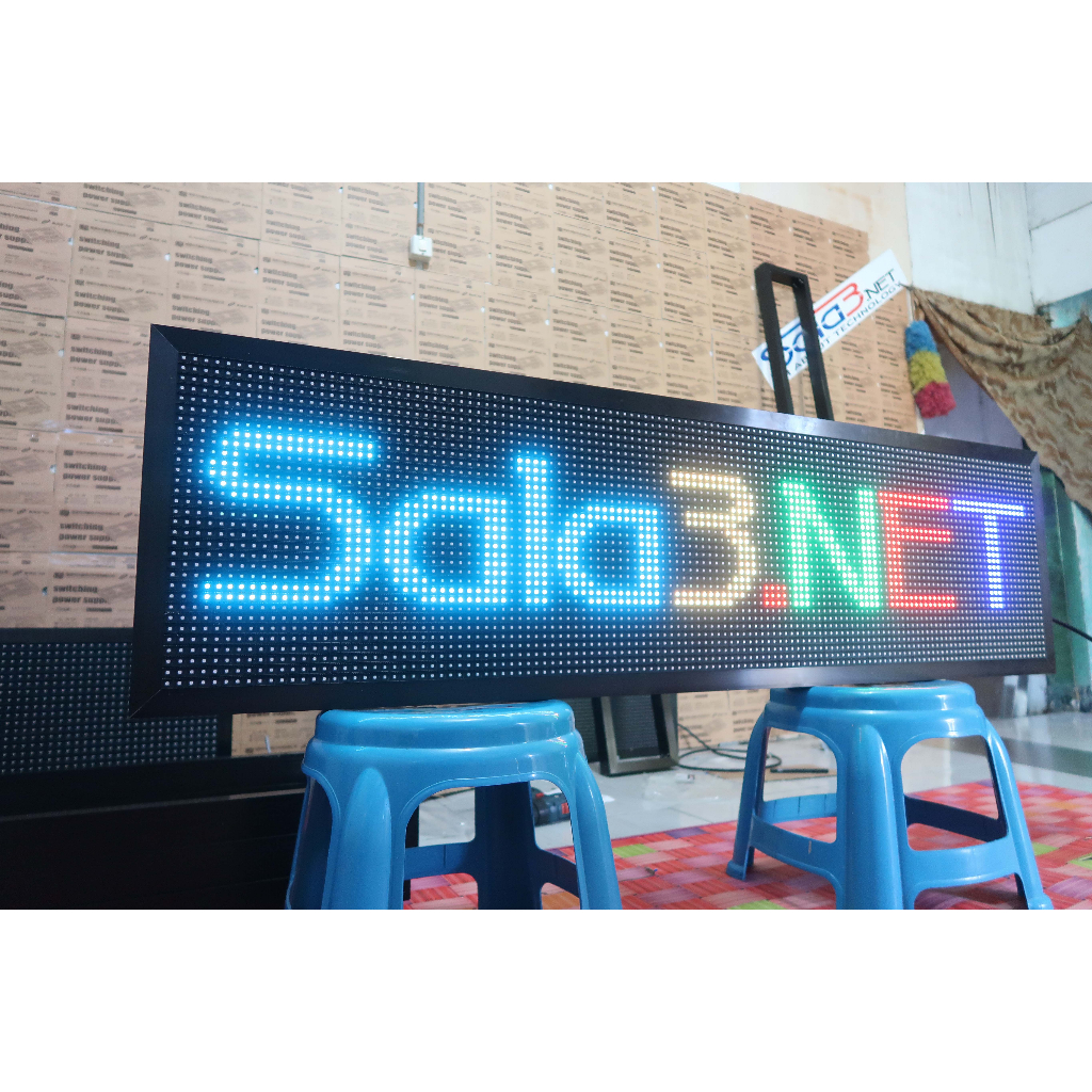 Running Text RGB Full Color 40x140Cm Wifi Outdoor