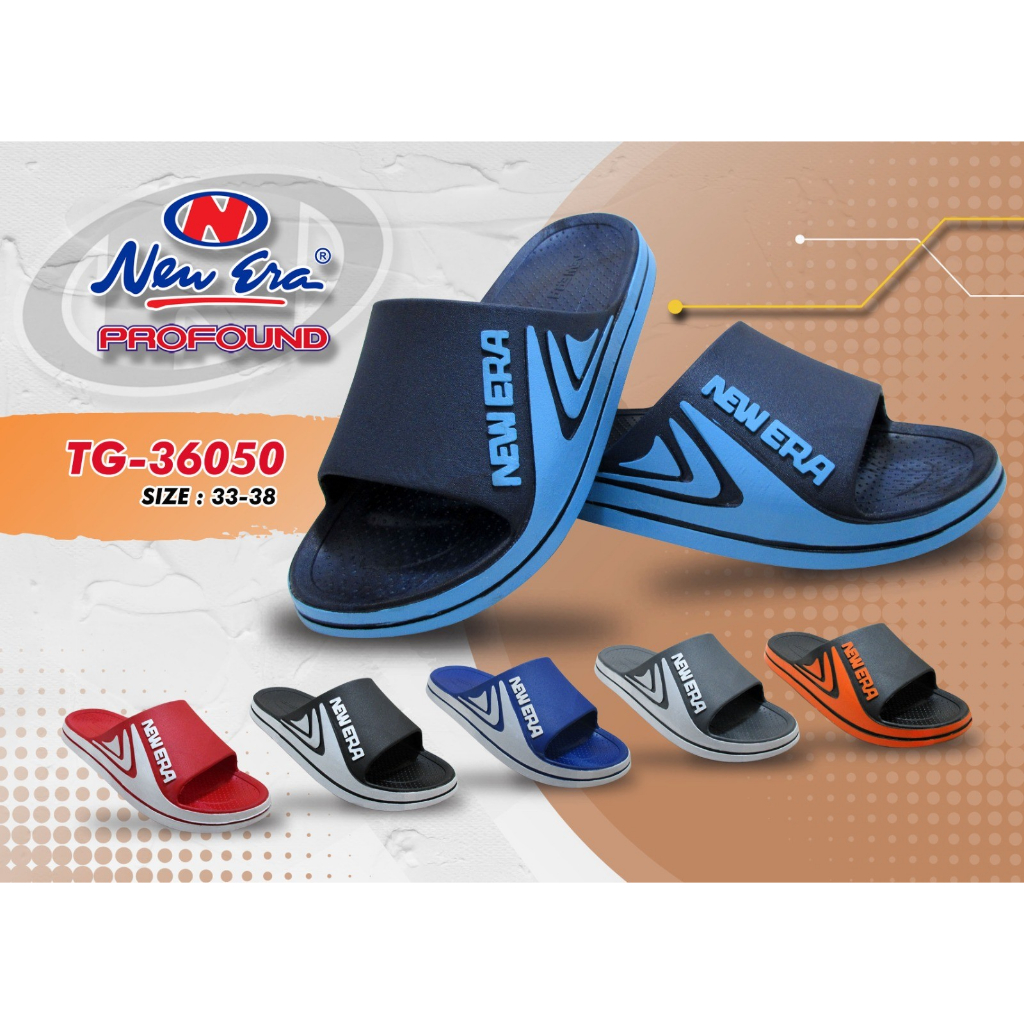Sandal Selop Anak Remaja Laki-Laki New Era Slop Karet 6050 Murah
